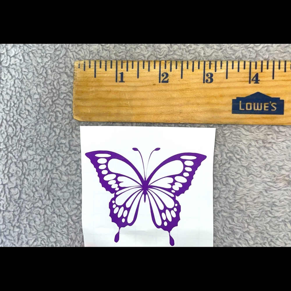 Purple Vinyl Butterfly Decal
